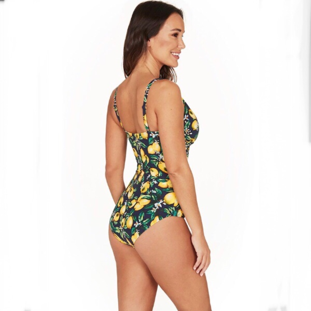 Lemon Print One Piece Swimsuit